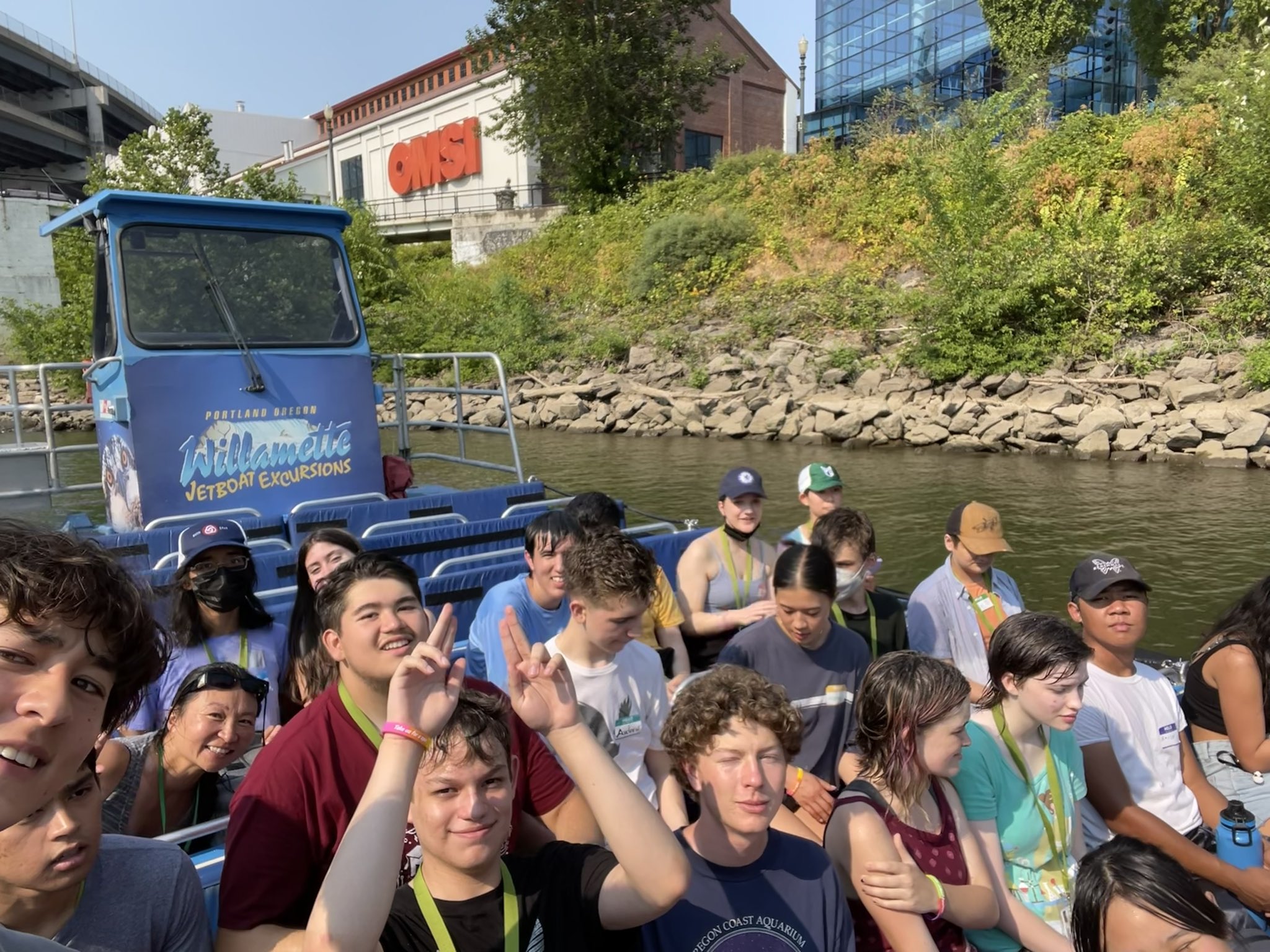 NSTI students in a Jet Boat on the Willamette River