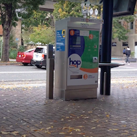 hop machine at transit stop
