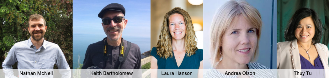 Left to right: Nathan McNeil, PSU; Keith Bartholomew, UU; Andrea Olson, UDOT; Laura Hanson, Utah GOPB; Thuy Tu, Thuy Tu Consulting