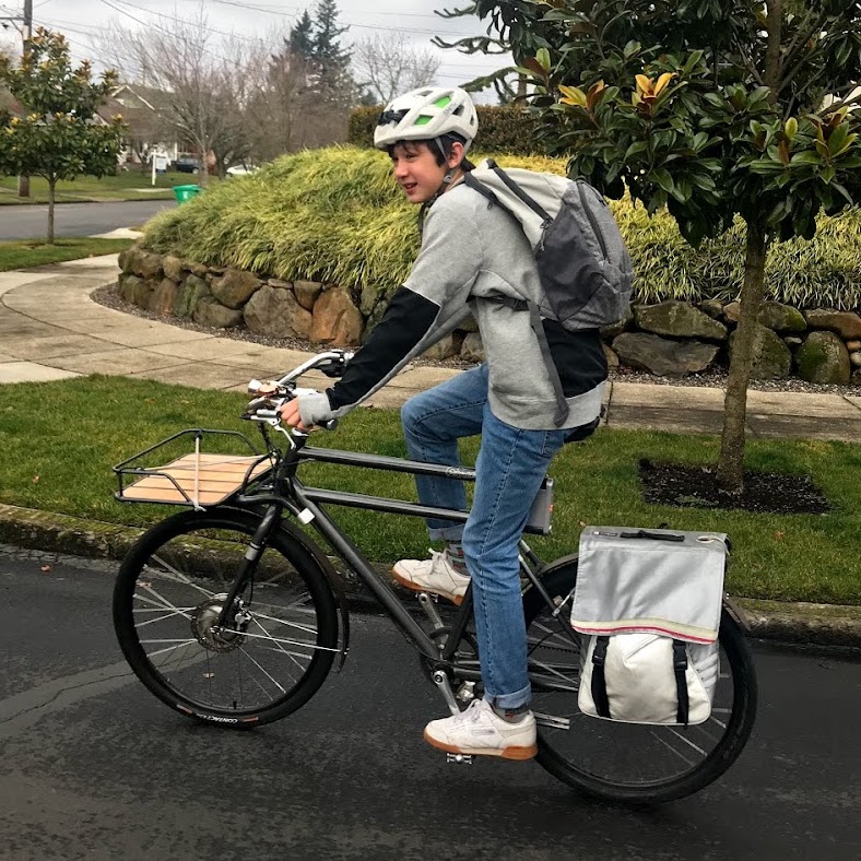 person riding ebike