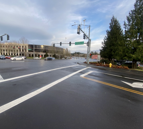a signalized intersection